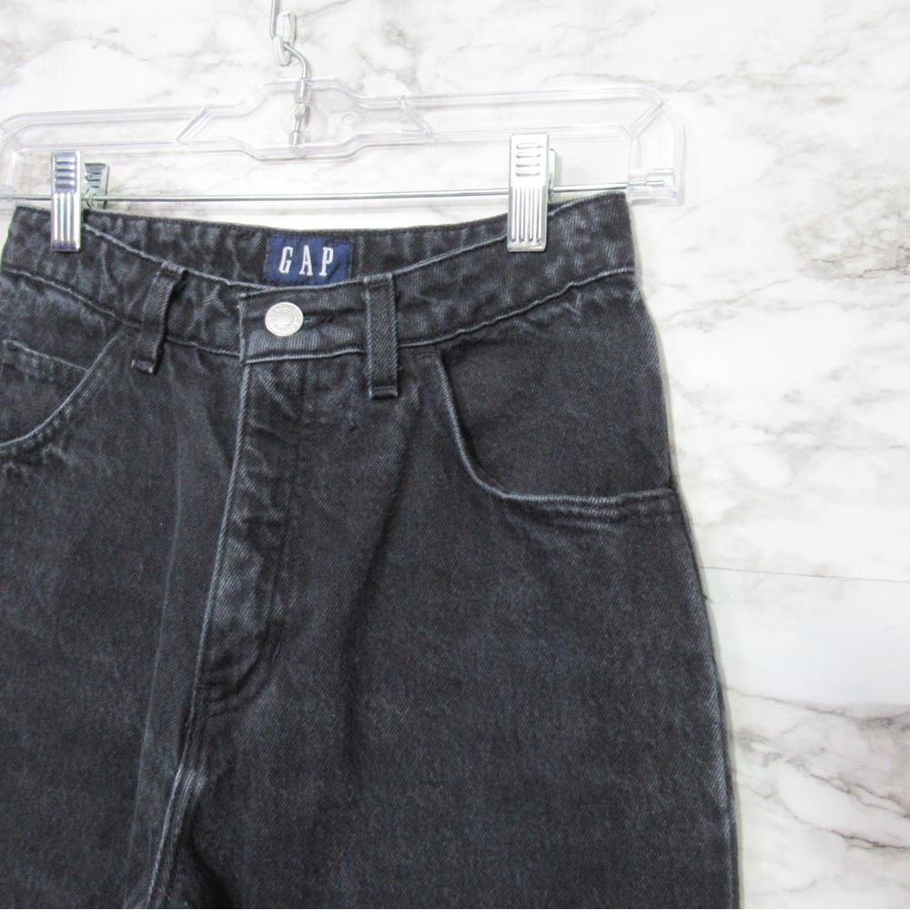Gap Vintage Washed Black Ankle Length Denim Jeans Size 3/4 - Picture 3 of 16